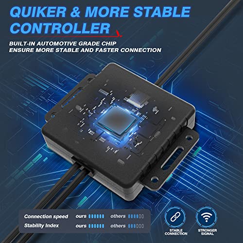 MICTUNING RGB LED Rock Light Kit with Bluetooth