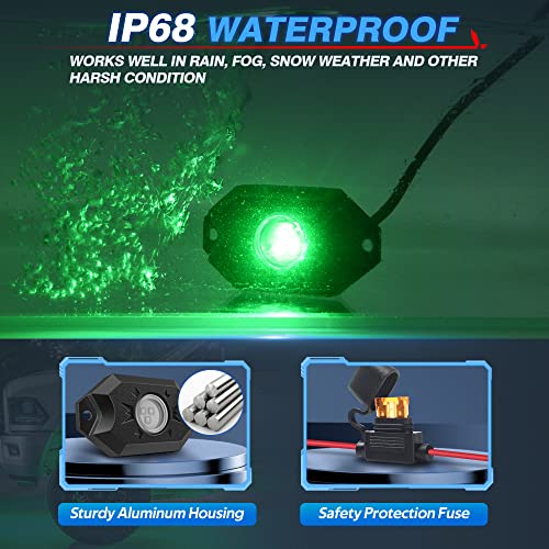 MICTUNING RGB LED Rock Light Kit with Bluetooth