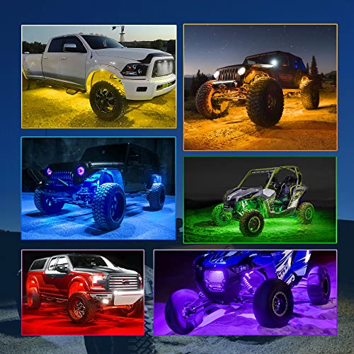 MICTUNING RGB LED Rock Light Kit with Bluetooth
