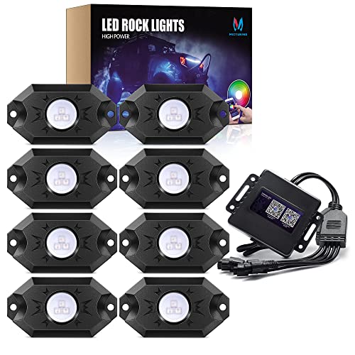MICTUNING RGB LED Rock Light Kit with Bluetooth