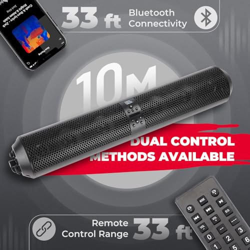 KEMIMOTO Bluetooth UTV Sound Bar with Tweeters