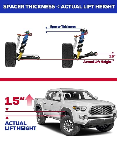 1.5" Tacoma Front Leveling Lift Kit Spacers