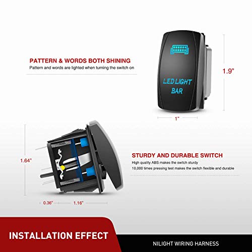 Nilight 32-Inch LED Light Bar with Wiring Kit