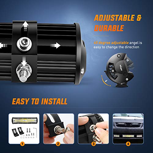 Nilight 12-Inch 300W LED Light Bar Combo