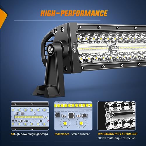 9.5 Inch Nilight LED Light Bar Combo