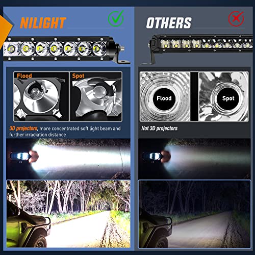 Nilight 41" 200W LED Spot Flood Light Bar