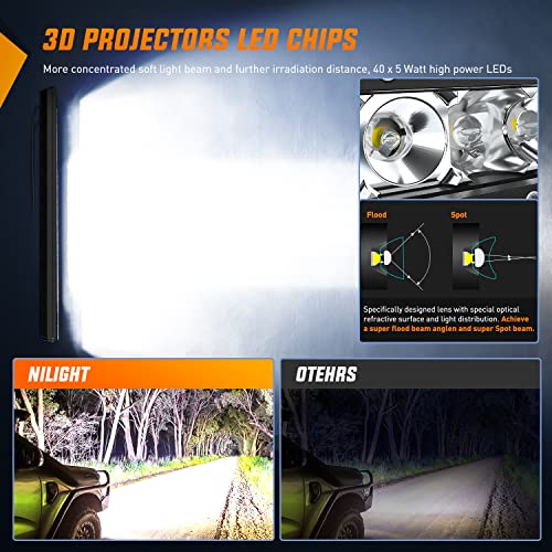 Nilight 41" 200W LED Spot Flood Light Bar