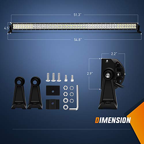 Nilight 52-Inch 300W LED Light Bar Combo