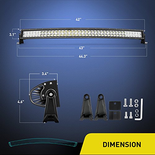 Nilight 42-Inch 240W LED Light Bar Combo