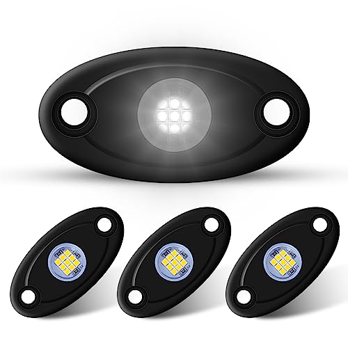 White LED Rock Lights for Trucks and ATVs
