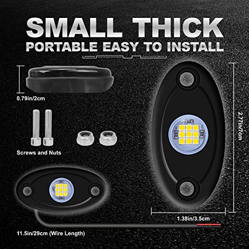 White LED Rock Lights for Trucks and ATVs