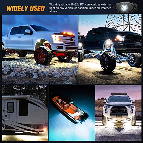 Nilight Waterproof LED Rock Light Pod Set