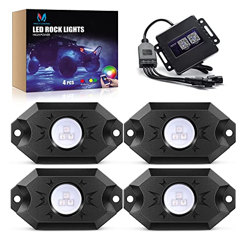 MICTUNING RGB LED Rock Lights with Bluetooth Controller