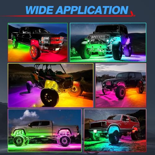 MICTUNING Y1 RGB Dream Color LED Rock Lights