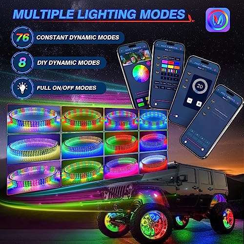 17" MICTUNING RGB Chasing Wheel Rim Light Kit
