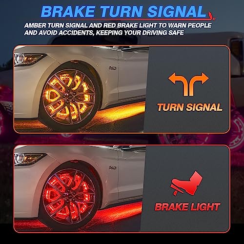 17" MICTUNING RGB Chasing Wheel Rim Light Kit