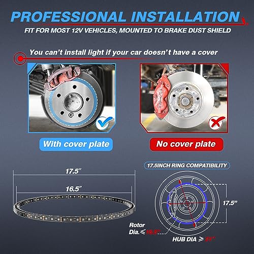 17" MICTUNING RGB Chasing Wheel Rim Light Kit