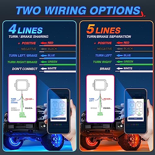 17" MICTUNING RGB Chasing Wheel Rim Light Kit