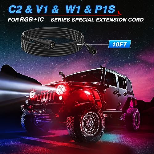 MICTUNING 3-Pin RGB+IC Light Extension Cable