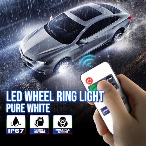 17" Bright White Double Row Wheel Lights