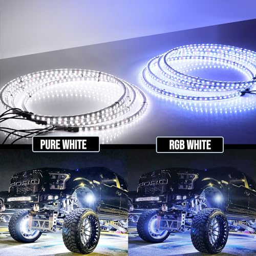 17" Bright White Double Row Wheel Lights