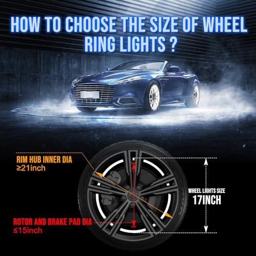 17" Bright White Double Row Wheel Lights