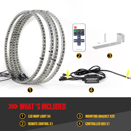 17" Bright White Double Row Wheel Lights