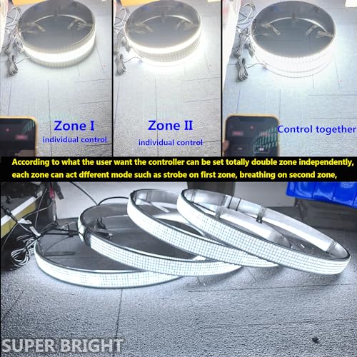 17in Waterproof Wheel Lights Kit with Remote Control