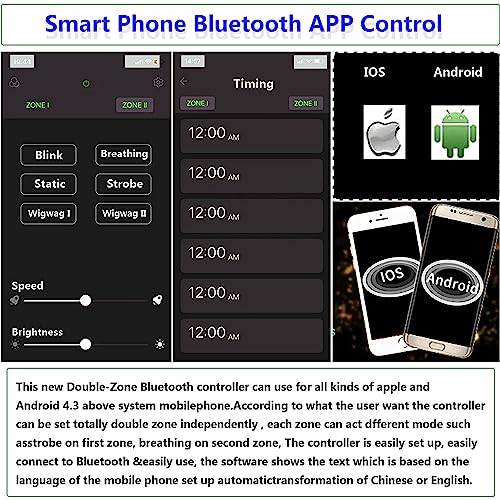 17in Waterproof Wheel Lights Kit with Remote Control