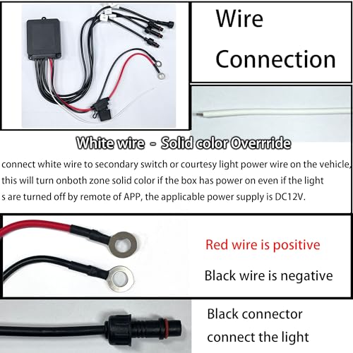 17in Waterproof Wheel Lights Kit with Remote Control