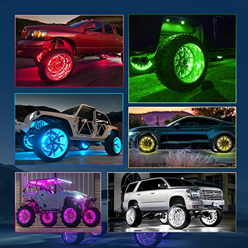 MICTUNING 15.5" RGBW Wheel Ring Lights Kit