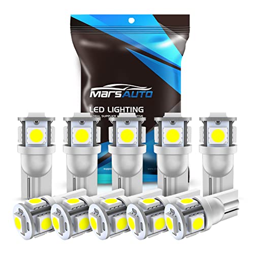 Marsauto 194 6000K LED Bulbs - Pack of 10