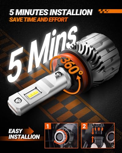 H11 LED Fog Light Bulbs - 28000LM, 6500K