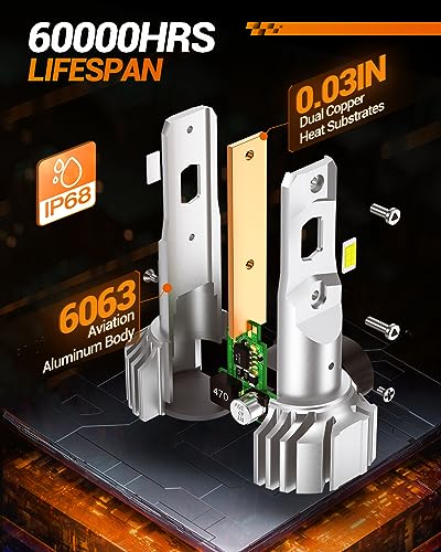 SEALIGHT 9006 LED Fog Light Bulbs, 12000LM