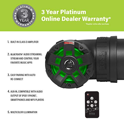 Boss Audio 4" ATV/UTV Tube System with RGB Lighting