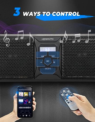 KEMIMOTO 6-Speaker Waterproof UTV Sound Bar