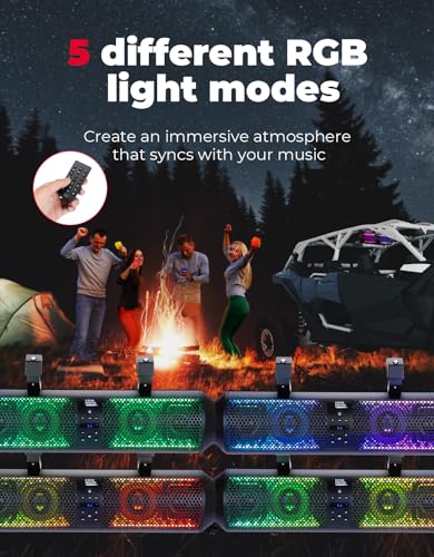 KEMIMOTO 18" UTV Sound Bar with Bluetooth