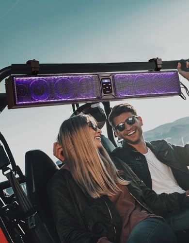 33" Waterproof Bluetooth UTV Sound Bar with RGB Lights