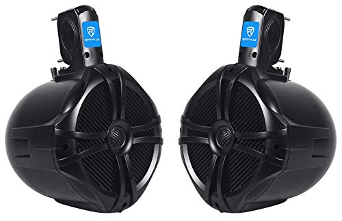 Rockville 8" Marine Wakeboard Speakers, Black - Pair