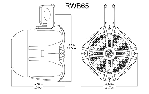Rockville RWB65B 6.5" Marine Wakeboard Tower Speakers