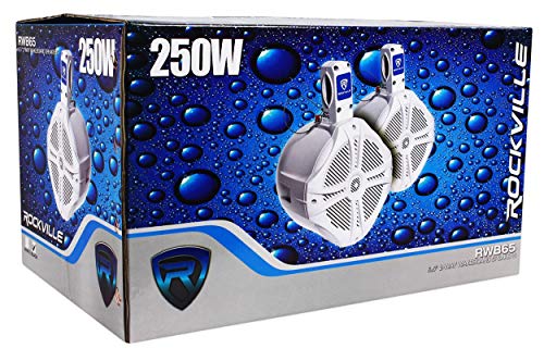 Rockville RWB65B 6.5" Marine Wakeboard Tower Speakers