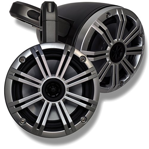 KICKER Black Wake Tower 6.5" Marine Speakers Pair
