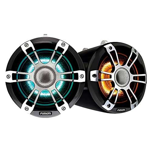 Fusion 6.5" Chrome Wake Tower Speakers - Illuminated