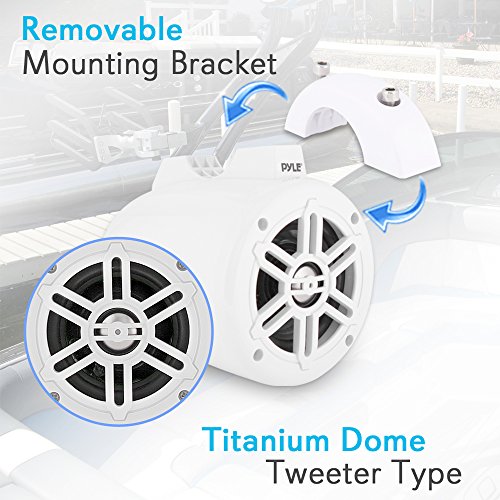 Pyle Waterproof Marine Wakeboard Tower Speakers Set