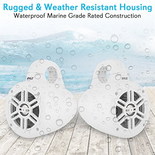 Pyle Waterproof Marine Wakeboard Tower Speakers Set