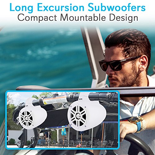Pyle Waterproof Marine Wakeboard Tower Speakers Set