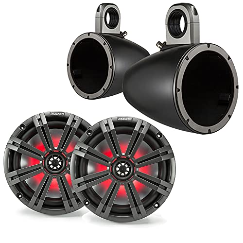 KICKER 8" Marine Wake Tower LED Speakers