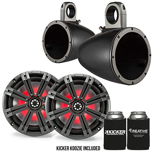 KICKER 8" Marine Wake Tower LED Speakers