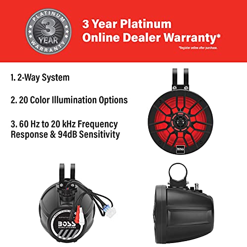 Boss Audio 2-Way Marine UTV Roll Bar Speakers