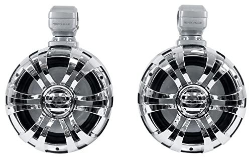 Rockville 6.5" LED Tower Speakers - 300W Silver